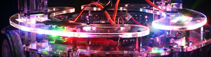 Students walking across campus