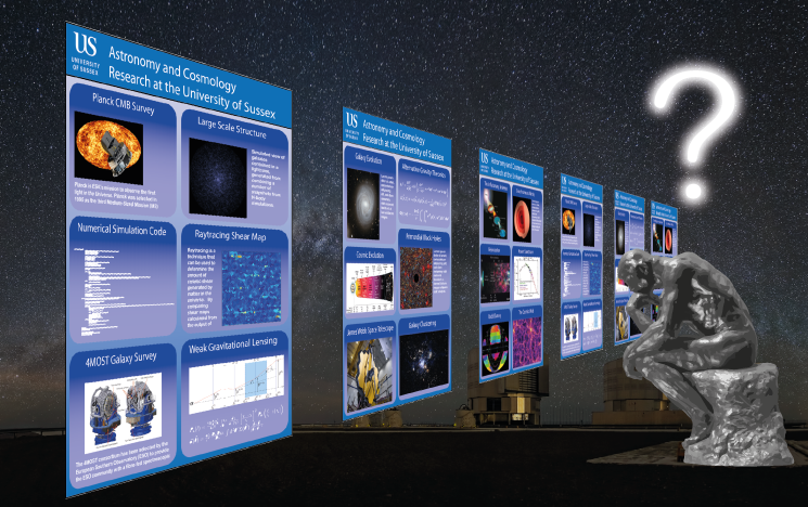 Depicting conference posters about Sussex Astronomy