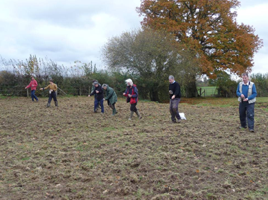 River Ouse Project Volunteers surveying a field
