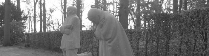 Students walking across campus
