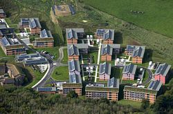 Aerial view of solar installations at Northfield