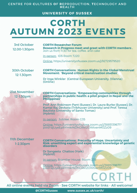 CORTH Autumn '23 Programme