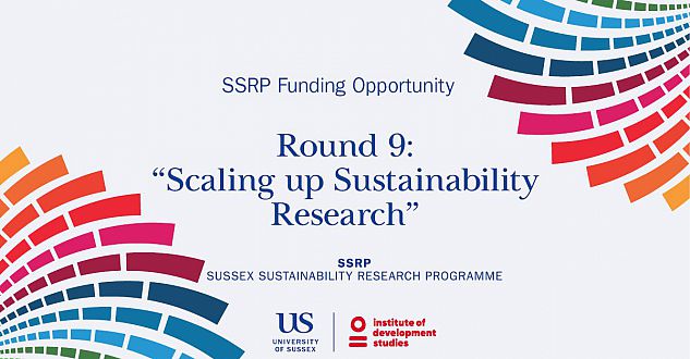 SDG-coloured banner of the programme announcing our SSRP Fund 9 'Scaling up Sustainability Research'