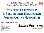 Poster advertising seminar given by James Williams