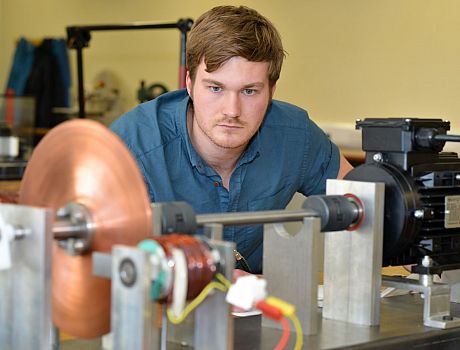 James Randall with his test rig project
