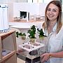 Product Design Student Mary Dickison with her Helix project