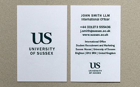 An example of a Sussex business card