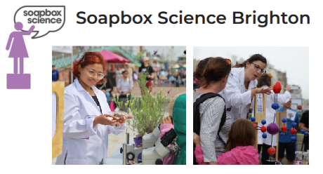 soapbox logo and 2 speakers