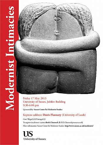 Image file for Modernist Intimacies conference poster