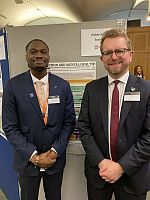 Stephen Aruwajoye and John Slinger, Labour MP for Rugby, at Posters in Parliament 2026