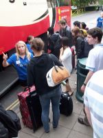 Welcome team and buses