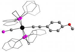molecular structure of a cyaphide-alkynyl complex