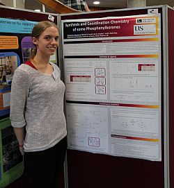 Vicki with her poster at the RSC Young Members' Symposium