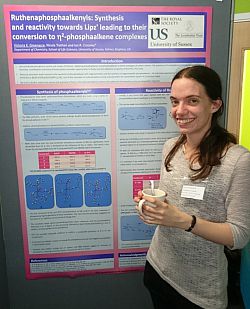 Vicki presenting her poster at the 2015 southern Dalton meeting