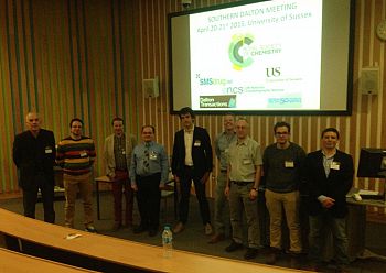 The speakers - including Ian, fourth from left - at the 1st Southern Dalton Meeting