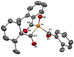 molecular structure of tri-orthotolylphosphane oxide