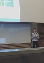 Matt delivering his talk at the Dalton 2018 meeting