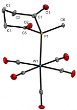 Tungsten pentacarbonyl complex of the P-Methylphosphinane