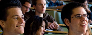 Students in a lecture theatre on campus