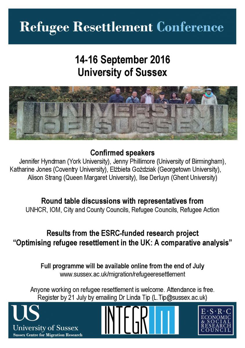 Refugee Resettlement Conference - flyer