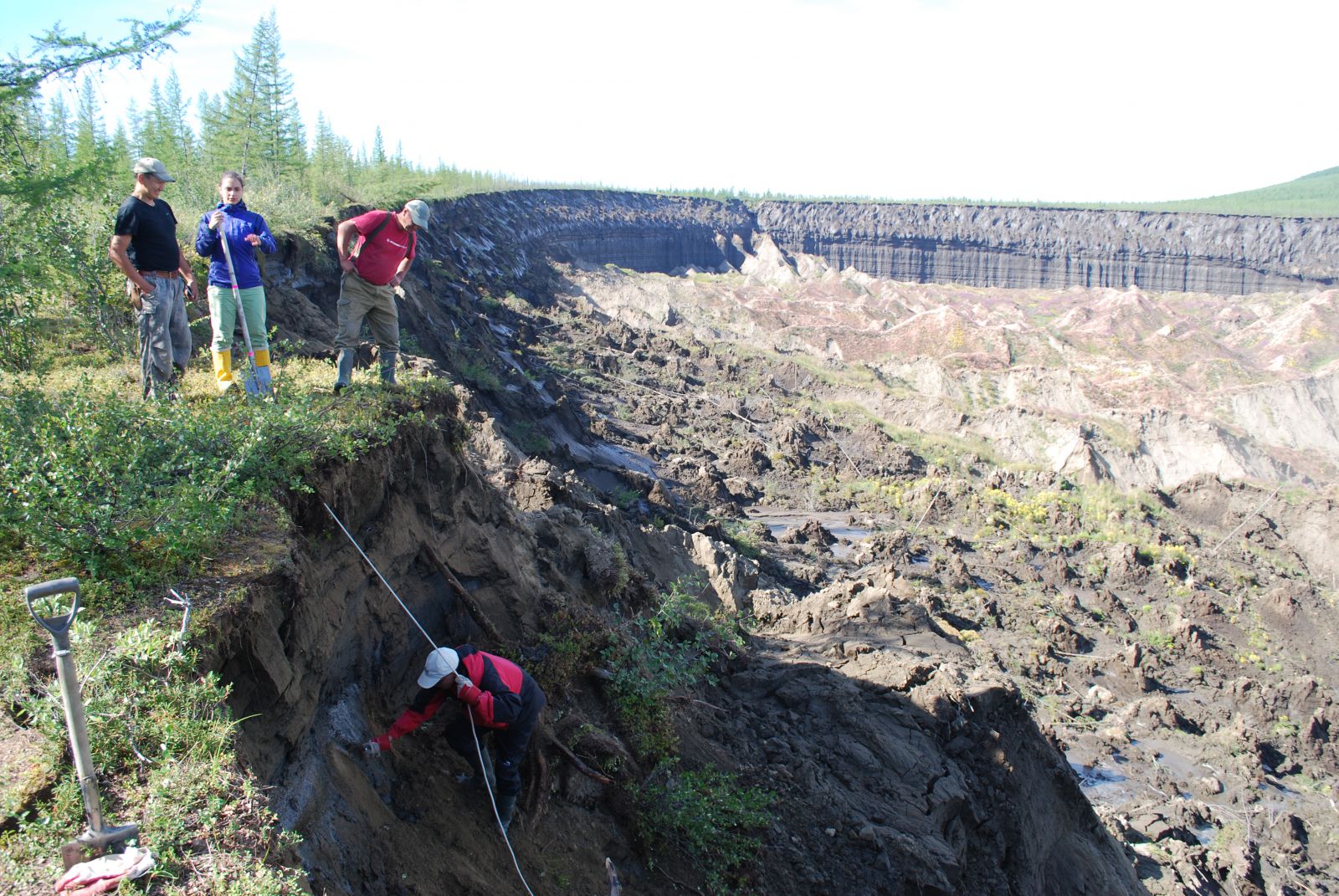 Fieldwork at the Batagai megaslump in Siberia