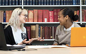 Two students talking