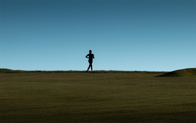 A runner on the South Downs