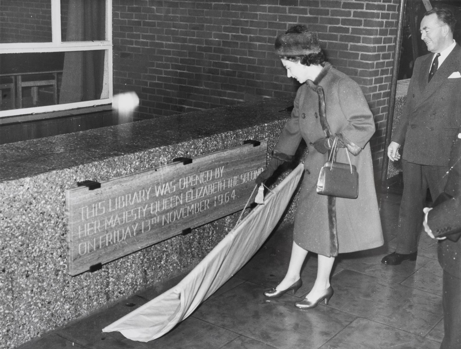 The Library being opened by The Queen