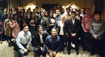 MSc Financial Risk and Investment Analysis students, alumni and faculty at the launch event for the student-graduate mentoring scheme