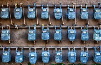 Rows upon rows of domestic energy meters