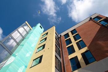 Shot of East Slope residences and the sky