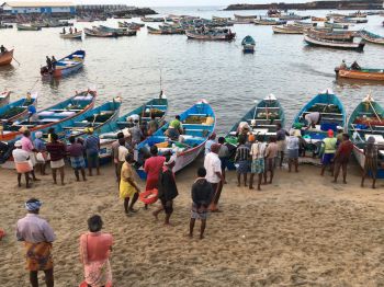 Fishers in southern India, a photo from the SSRP project on tools for safe and sustainable artisanal fishing