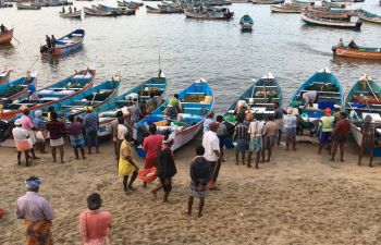 Fishers in southern India, a photo from the SSRP project on tools for safe and sustainable artisanal fishing