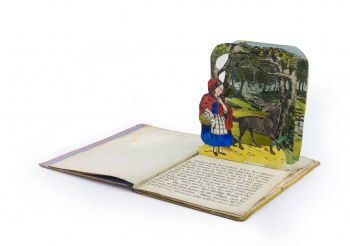 Pop-up illustration to Little Red Riding Hood, published in Dean and Son's New Scenic Books series circa 1856.