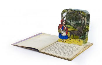 Pop-up illustration to Little Red Riding Hood, published in Dean and Son's New Scenic Books series circa 1856.