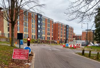 roadworks on Refectory Road in 2021