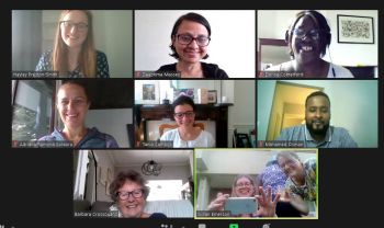 Doctoral researchers join picnic via Zoom