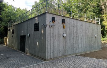 exterior of water pump house