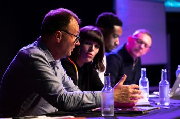 Members of the judging panel quiz Pitch for the Planet contestants