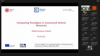 Dr. Naercio Magaia talking on Computing Paradigms In Connected Vehicle Networks