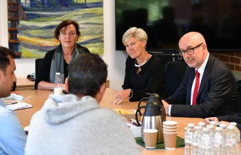 Sussex Provost Rachel Mills, Shadow Education Secretary and Shadow Universities Minister meet with Sussex Afghan Chevening Scholars