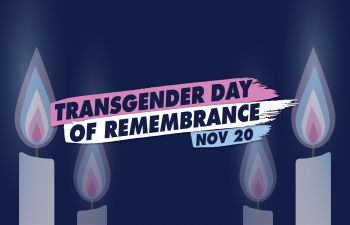 Transgender Day of Remembrance candle graphic