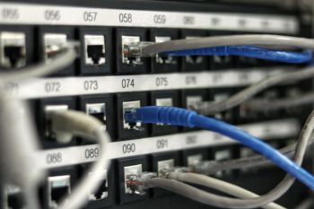 Rows of internet connections light up