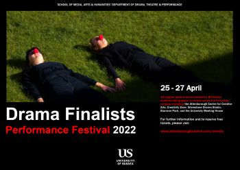 Poster with details of drama finalist performances