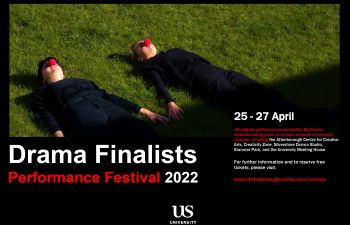 Poster with details of drama finalist performances