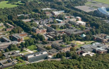 Aerial shot of campus