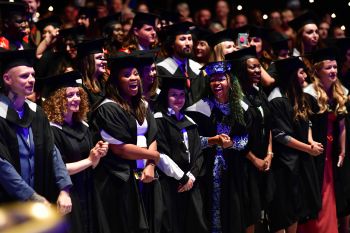 Excited graduates during the Graduation ceremony