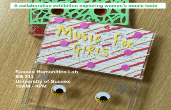 Poster advertising Music for Girls exhibition