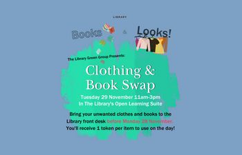 Books & Looks - Clothing & Book Swap - Tuesday 28 November, 11am-3pm