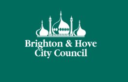 graphic of the pavilion domes and the text Brighton & Hove City Council underneath